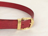 Louis Vuitton Red Epi Leather Belt Size S