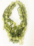 Green Stone And Bead Necklace