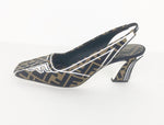 Fendi Zucca Print Slingback Size 40.5 It (10.5 Us)