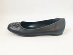 Gucci Gg Leather Ballet Flat Size 39.5 It (9.5 Us)