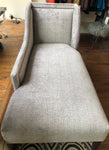 Kravet Nailhead Accent Grey Chaise Lounge