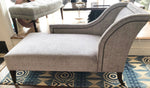 Kravet Nailhead Accent Grey Chaise Lounge