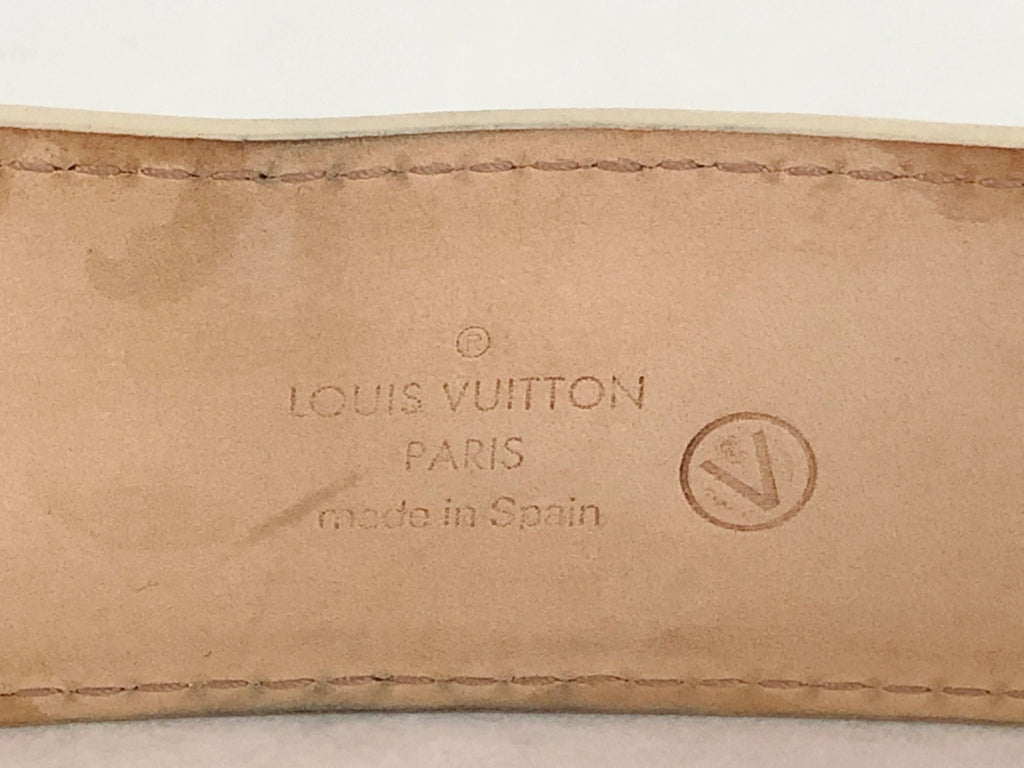 Louis Vuitton Belt Initiales Damier Ebene Canvas/Leather Brown