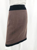 1980's Chanel Velvet Trim Skirt Suit Size M/ 10