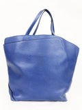 Valextra Blue Leather Tote