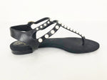 Chanel Pearl T-Strap Sandal Size 40 It (10 Us)