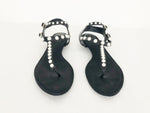 Chanel Pearl T-Strap Sandal Size 40 It (10 Us)