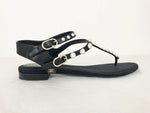 Chanel Pearl T-Strap Sandal Size 40 It (10 Us)