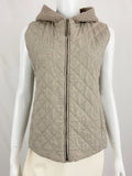 Fabiana Filippi Quilted Vest W/Hood Size S