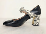 Gucci Snakeskin Accent Pumps Size 40.5/10.5 Us
