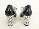 Gucci Snakeskin Accent Pumps Size 40.5/10.5 Us