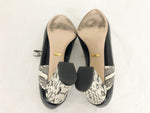 Gucci Snakeskin Accent Pumps Size 40.5/10.5 Us