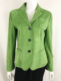 Akris Punto Green Sude Jacket Size 8