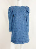 Ulla Johnson Denim Dot Mini Dress Size 6