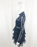 Self Portrait Lace Ruffle Mini Dress Size 12 Uk (8 Us)