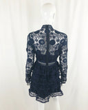 Self Portrait Lace Ruffle Mini Dress Size 12 Uk (8 Us)