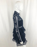 Self Portrait Lace Ruffle Mini Dress Size 12 Uk (8 Us)