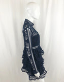 Self Portrait Lace Ruffle Mini Dress Size 12 Uk (8 Us)