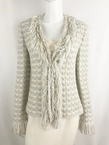 St. John Couture Fringe Trim Jacket Size 8