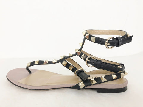 Valentino Rockstud Gladiator Sandal Size 36 It (6 Us)
