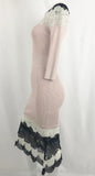 Yigal Azrouel Knit Dress W/ Lace Trim Size M