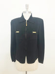 St. John Collection Knit Zip Front Jacket Size S