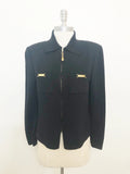 St. John Collection Knit Zip Front Jacket Size S