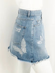 Valentino Denim Butterfly Applique Skirt Size 8