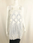 Alexis Lace Fringe Applique Top Size L