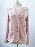 St. John Pink Striped Jacket Size 8