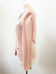 St. John Pink Striped Jacket Size 8
