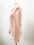 St. John Pink Striped Jacket Size 8
