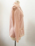 St. John Pink Striped Jacket Size 8