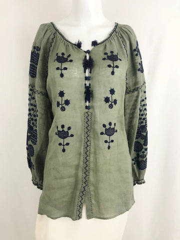 Vita Kin Linen Top Size M
