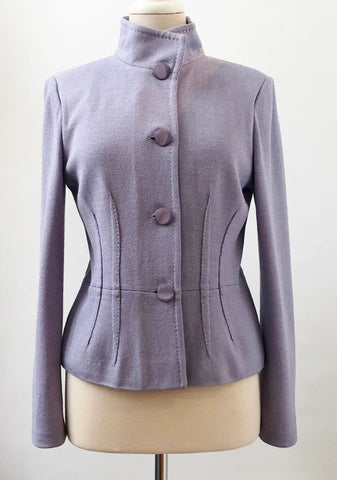 St. John Lilac Knit Jacket Size 8