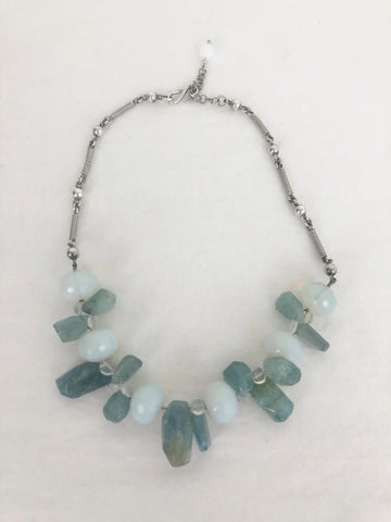 Silver & Celestite Necklace