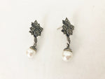 Judith Jack Pearl Marcasite Earrings