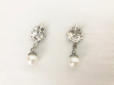 Judith Jack Pearl Marcasite Earrings