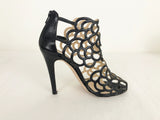 Oscar De La Renta Caged Sandal Size 37.5 It (7.5 Us) - (Also Available In Red In Size 8)