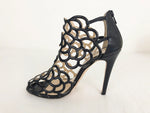 Oscar De La Renta Caged Sandal Size 37.5 It (7.5 Us) - (Also Available In Red In Size 8)