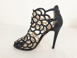 Oscar De La Renta Caged Sandal Size 37.5 It (7.5 Us) - (Also Available In Red In Size 8)