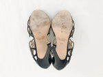 Oscar De La Renta Caged Sandal Size 37.5 It (7.5 Us) - (Also Available In Red In Size 8)