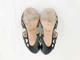 Oscar De La Renta Caged Sandal Size 37.5 It (7.5 Us) - (Also Available In Red In Size 8)