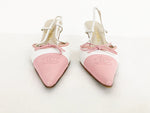 Chanel Cc Cap-Toe Slingbacks Size 37 It (7 Us)