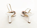 Chanel Cc Cap-Toe Slingbacks Size 37 It (7 Us)