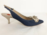 Goffredo Fantini Denim Slingback Size 41 It (11 Us)