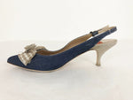 Goffredo Fantini Denim Slingback Size 41 It (11 Us)