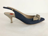 Goffredo Fantini Denim Slingback Size 41 It (11 Us)