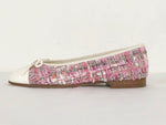 NEW Chanel Pink Tweed Ballet Flats Size 36.5 It (6.5 Us)