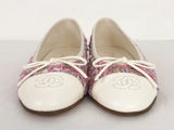 NEW Chanel Pink Tweed Ballet Flats Size 36.5 It (6.5 Us)